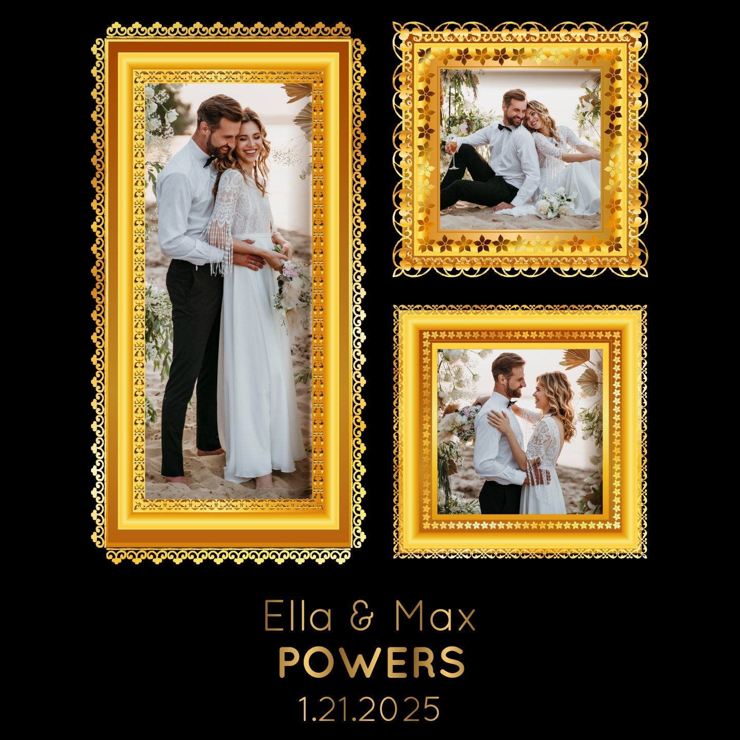 Super Unique Photo Frame Wedding Dance Floor Wrap Gloss Removable Vinyl. Print and Vinyl to cover the entire dancefloor. Wedding logo design