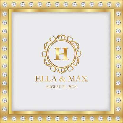 Super Unique Photo Frame Wedding Dance Floor Wrap Gloss Removable Vinyl. Print and Vinyl to cover the entire dancefloor. Wedding logo design